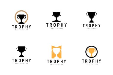 Şampiyonluk Kupası Logosu İllüstrasyon Ödülü Kazanan Şablon Tasarımı
