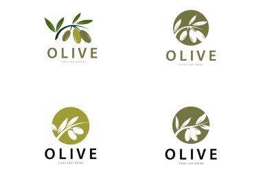 Zeytin Logosu, Vektör Tasarımı Premium Şablon Vektör Resimleri