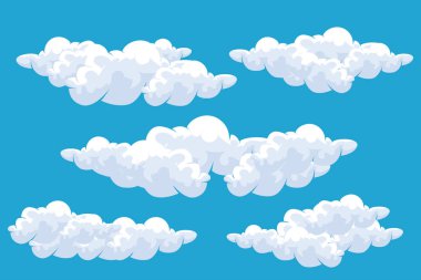 Duvar kağıdı arkaplan bulutu basit minimalist illüstrasyon simgesi doğal mavi gökyüzü şablonu çizer