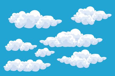 Duvar kağıdı arkaplan bulutu basit minimalist illüstrasyon simgesi doğal mavi gökyüzü şablonu çizer