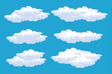 Duvar kağıdı arkaplan bulutu basit minimalist illüstrasyon simgesi doğal mavi gökyüzü şablonu çizer