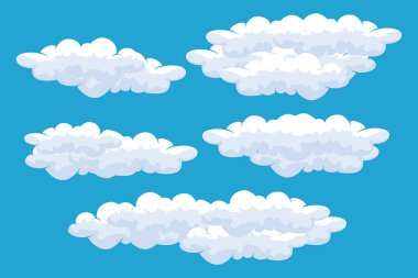 Duvar kağıdı arkaplan bulutu basit minimalist illüstrasyon simgesi doğal mavi gökyüzü şablonu çizer