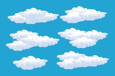 Duvar kağıdı arkaplan bulutu basit minimalist illüstrasyon simgesi doğal mavi gökyüzü şablonu çizer