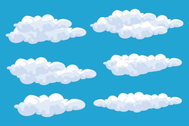 Duvar kağıdı arkaplan bulutu basit minimalist illüstrasyon simgesi doğal mavi gökyüzü şablonu çizer