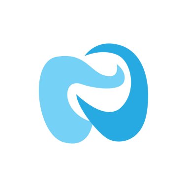 Diş logosu şablonu konsepti, basit minimalist silueti ürün markası şablonu veya poster olarak içeren diş bakımı illüstrasyonu