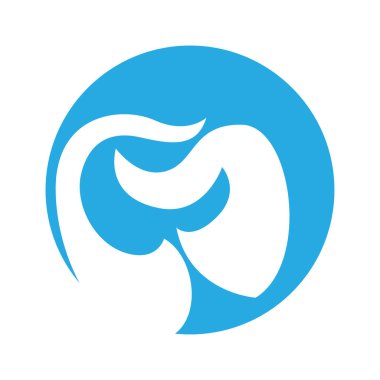 Diş logosu şablonu konsepti, basit minimalist silueti ürün markası şablonu veya poster olarak içeren diş bakımı illüstrasyonu