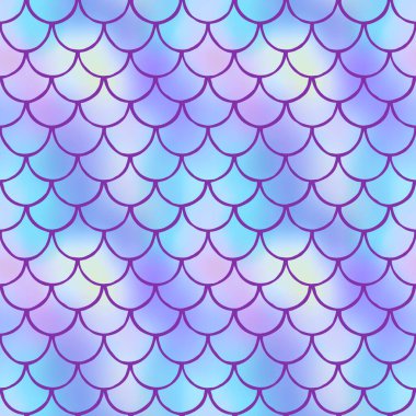 Çizgi filmlerde kumaşlar, tekstil ürünleri, ambalaj kağıtları, aksesuarlar ve çarşaflar için balık kuyruklu denizkızı derisi deseni. Yüksek kaliteli illüstrasyon