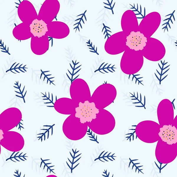 Floral Flor Sem Costura Folhas Padrão Para Papel Embrulho Tecidos — Fotografia de Stock