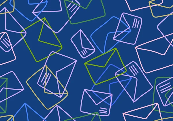 Cartoon Geometrische Enveloppe Naadloze Letters Patroon Voor Stoffen Textiel Verpakking — Stockfoto