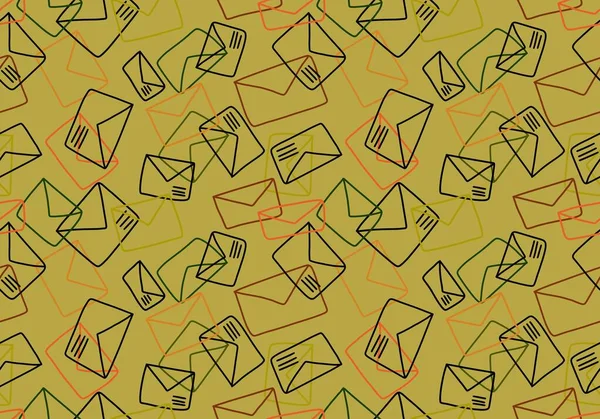 Cartoon Geometrischen Umschlag Nahtlose Buchstaben Muster Für Stoffe Und Textilien — Stockfoto