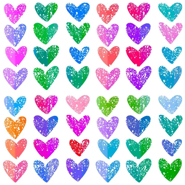 Valentines Hearts Seamless Cartoon Pattern Wrapping Paper Kids Clothes Print — Stock Photo, Image
