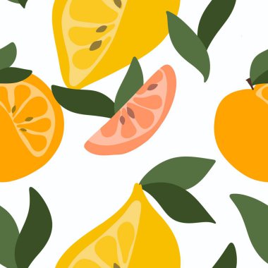 Yaz meyvesiz karikatür polka kağıtları, kıyafet baskıları, kumaşlar, çocuk aksesuarları, çarşafları ve mutfak tekstili için limon desenli. Yüksek kaliteli illüstrasyon