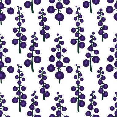 Kış Noel 'i süssüz çiçekli böğürtlenler ambalaj kağıdı, çocuk kıyafetleri, Noel aksesuarları, ambalajlar ve kumaşlar için desenli. Yüksek kaliteli illüstrasyon