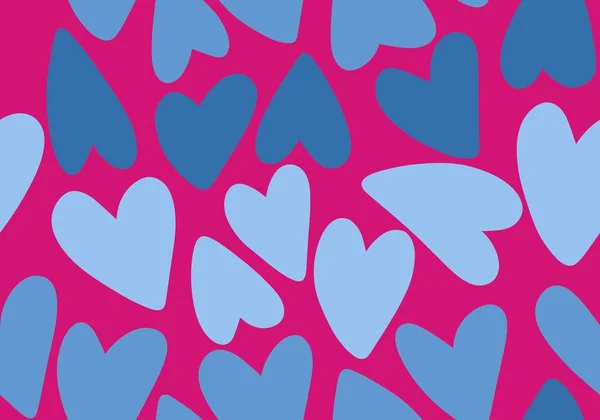 Valentines Harten Naadloze Cartoon Patroon Voor Het Inpakken Van Papier — Stockfoto