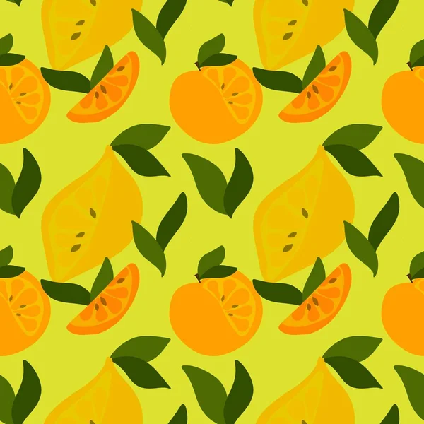 Patrón Limón Lunares Dibujos Animados Doodle Sin Costuras Frutas Verano — Foto de Stock