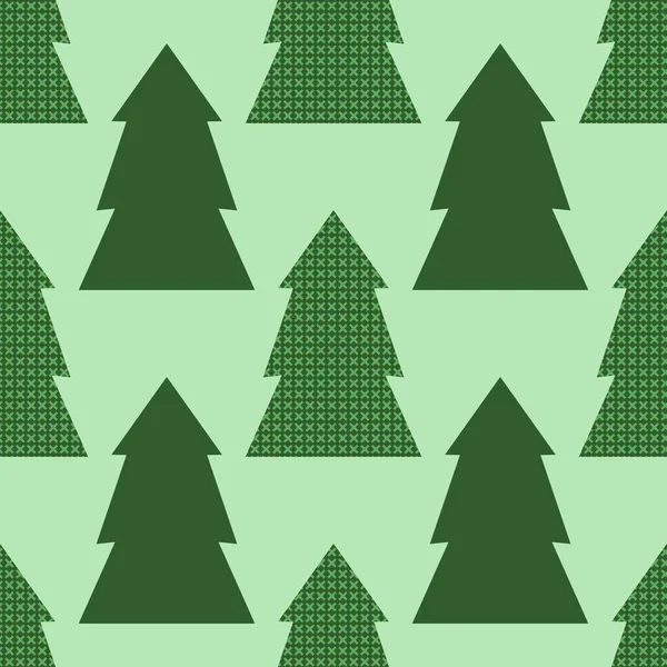 Winter Forest Seamless Christmas Tree Pattern New Year Wrapping Paper — 스톡 사진