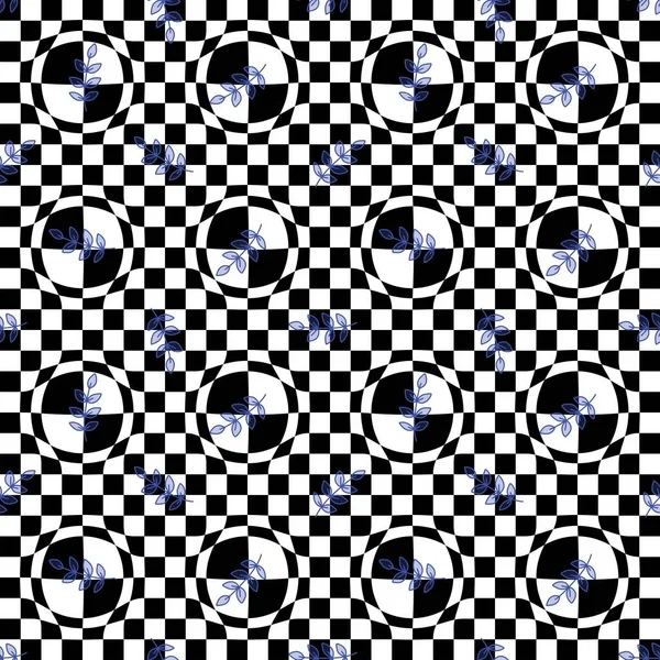 Retro Square Black White Seamless Geometric Pattern Wrapping Paper Fabrics — Stock Photo, Image