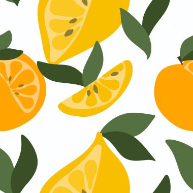 Yaz meyvesiz karikatür polka kağıtları, kıyafet baskıları, kumaşlar, çocuk aksesuarları, çarşafları ve mutfak tekstili için limon desenli. Yüksek kaliteli illüstrasyon