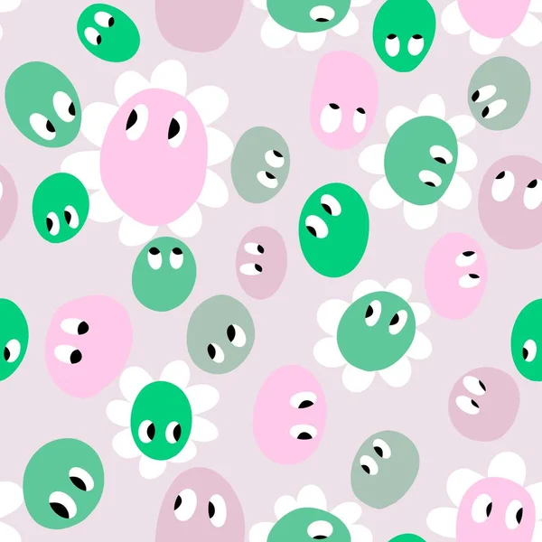 Cartoon Bohnen Nahtlose Tupfen Monster Muster Zum Einwickeln Von Papier — Stockfoto