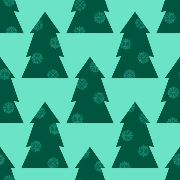 Winter Forest Seamless Christmas Tree Pattern New Year Wrapping Paper — Stock fotografie