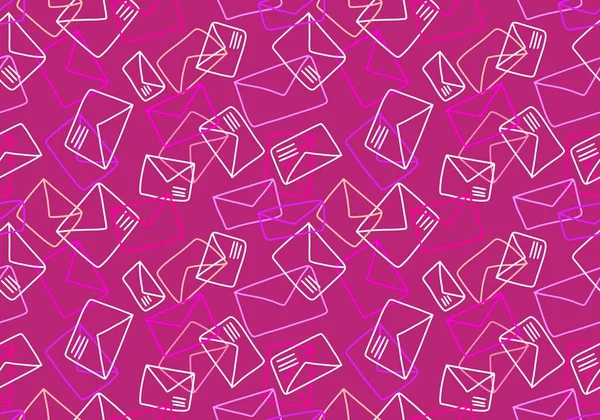 Cartoon Geometrische Enveloppe Naadloze Letters Patroon Voor Stoffen Textiel Verpakking — Stockfoto