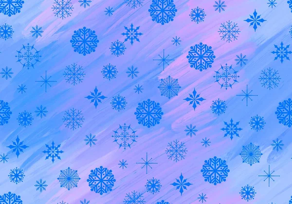Χειμώνας Απρόσκοπτη Noel Νιφάδες Χιονιού Μοτίβο Για Υφάσματα Και Χαρτί — Φωτογραφία Αρχείου