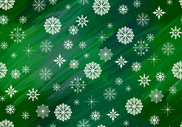 Winter Naadloze Noel Sneeuwvlokken Patroon Voor Stoffen Inpakpapier Kleding Print — Stockfoto