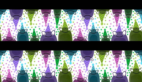 Cartoon animals seamless frogs pattern for wrapping paper and fabrics and linens and packaging and kids clothes print and ribbons. High quality photo