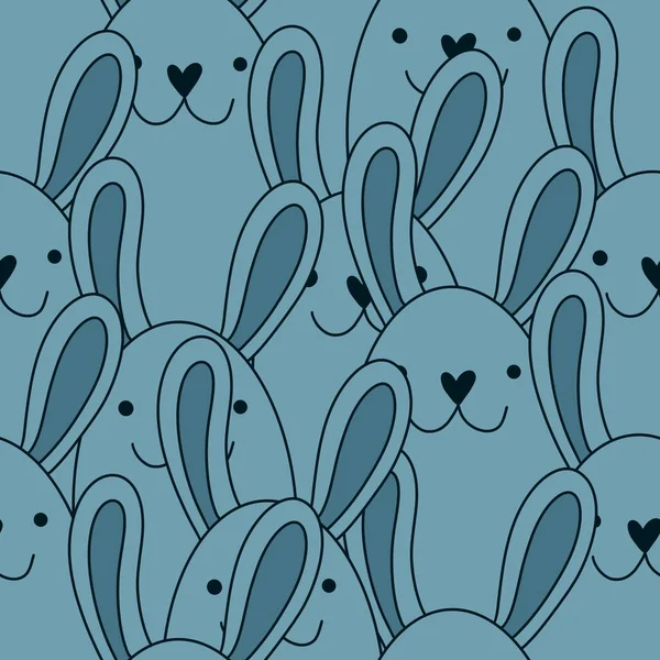 Cartoni Animati Animali Kawaii Senza Cuciture Coniglio Coniglietti Modello Avvolgere — Foto Stock