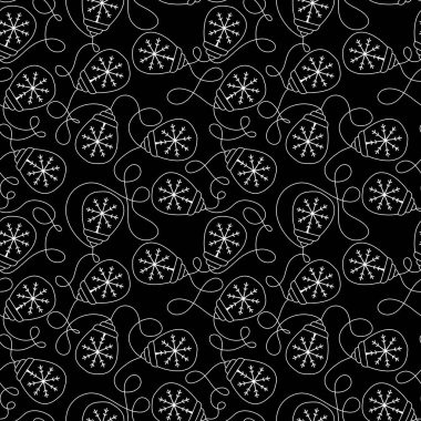 Kış aydınlatması pürüzsüz ampuller çizgi film kar taneleri desenleri ambalajlar, kumaşlar, çarşaflar Noel ambalajları, Noel hediye paketleri ve çocuk giysileri baskısı. Yüksek kaliteli illüstrasyon