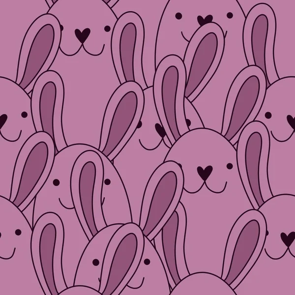 Tecknad Djur Kawaii Sömlösa Kanin Kaniner Mönster För Inslagning Papper — Stockfoto
