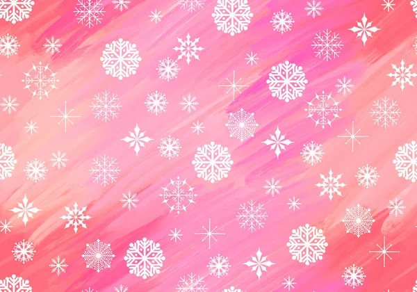 Patrón Copos Nieve Noel Sin Costuras Invierno Para Telas Papel — Foto de Stock