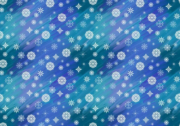 Winternahtloses Noel Schneeflocken Muster Für Stoffe Und Verpackungspapier Und Kleiderdruck — Stockfoto
