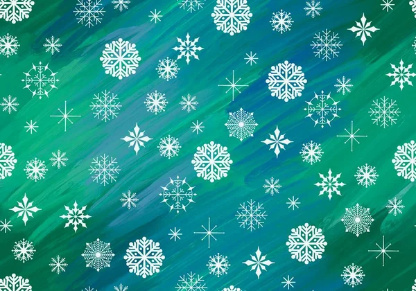 布や包装紙や服の印刷や子供やクリスマスプレゼントや新年のアクセサリーのための冬のシームレスノエル雪片パターン 高品質のイラスト — ストック写真