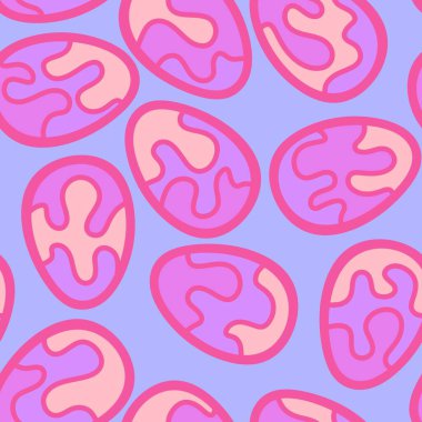 Easter eggs seamless spring pattern for kids clothes print and accessories and notebooks and wrapping paper and fabrics and kitchen. High quality illustration