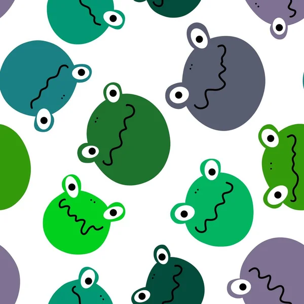 Çizgi Filmlerdeki Kusursuz Kurbağa Desenleri Kağıt Kumaş Çarşaf Çocuk Giysileri — Stok fotoğraf