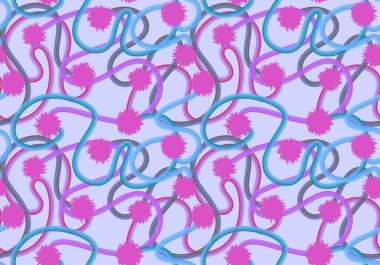 Çizgi film şeritleri pürüzsüz kabarık nesneler ve kağıt ve kumaş kumaş kumaşları ve ambalajlar için çıkartmalar ve çocuk giysileri baskı ve mayo tekstili. Yüksek kaliteli illüstrasyon