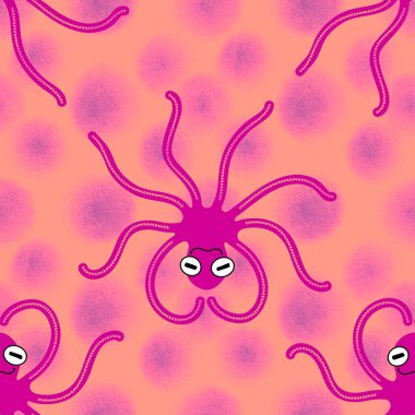 Çizgi filmlerdeki hayvanlar, ambalajsız ahtapot kawaii desenleri sever. Çocuk giysileri, kumaşlar, çarşaflar, yaz aksesuarları ve şenlikli ambalajlar. Yüksek kaliteli illüstrasyon