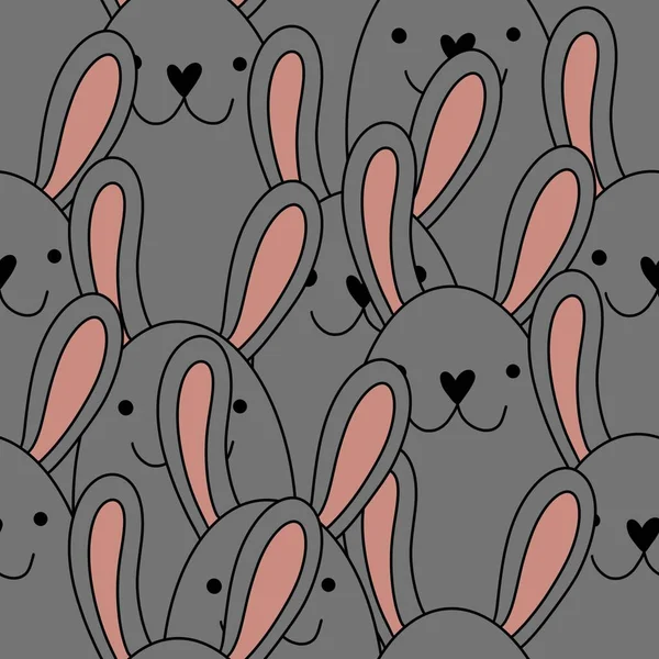 Мультфильм Животных Kawaii Бесшовные Кролики Шаблон Упаковки Бумаги Детской Одежды — стоковое фото