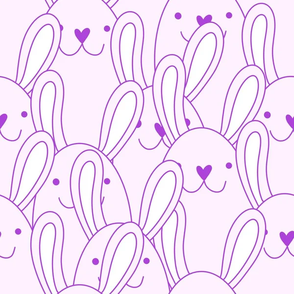 Cartoni Animati Animali Kawaii Senza Cuciture Coniglio Coniglietti Modello Avvolgere — Foto Stock