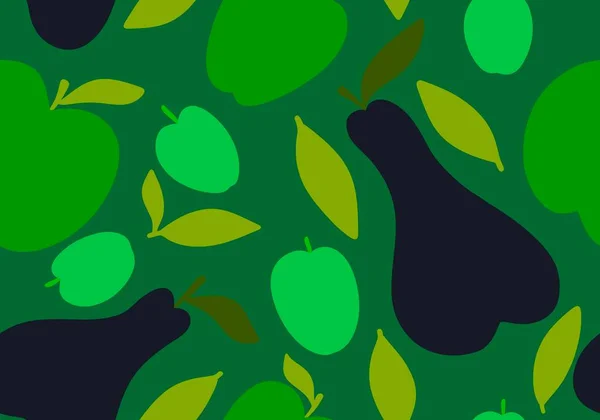 Kreskówkowe Owoce Zbierać Bezszwowe Jabłka Gruszki Śliwki Wzór Pakowania Papieru — Zdjęcie stockowe