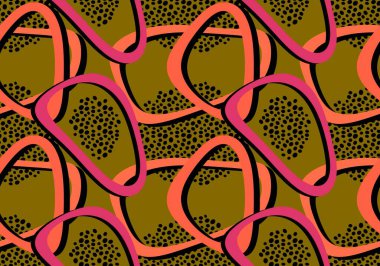 Çizgi film geometrik oval dikişsiz polka noktaları kağıt, kumaş, çarşaf ve çocuk giysileri baskısı ve ambalajlama için daire şeklinde. Yüksek kaliteli illüstrasyon