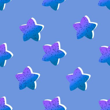 Çizgi filmlerdeki küçük polka yıldızları kağıt, kumaş, çarşaf ve çocuk kıyafetleri ve şenlik aksesuarları için kusursuz bir doğum günü deseni oluşturuyor. Yüksek kaliteli illüstrasyon