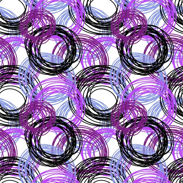Cartoon Geometric Oval Seamless Polka Dots Circle Pattern Wrapping Paper — Stock Photo, Image