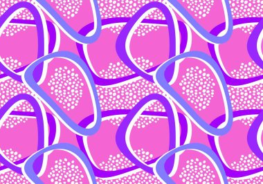 Çizgi film geometrik oval dikişsiz polka noktaları kağıt, kumaş, çarşaf ve çocuk giysileri baskısı ve ambalajlama için daire şeklinde. Yüksek kaliteli illüstrasyon