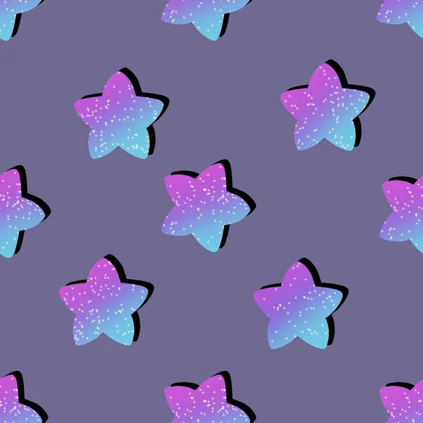 Cartoon Little Polka Dots Stars Seamless Birthday Pattern Wrapping Paper — стоковое фото
