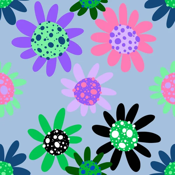 Абстрактный Цветочный Бесшовный Рисунок Цветочных Полос Обертывания Бумаги Постельного Белья — стоковое фото