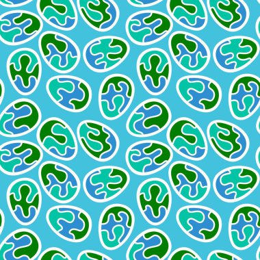 Easter eggs seamless spring pattern for kids clothes print and accessories and notebooks and wrapping paper and fabrics and kitchen. High quality illustration