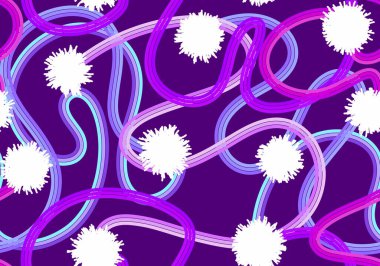 Çizgi film şeritleri pürüzsüz kabarık nesneler ve kağıt ve kumaş kumaş kumaşları ve ambalajlar için çıkartmalar ve çocuk giysileri baskı ve mayo tekstili. Yüksek kaliteli illüstrasyon