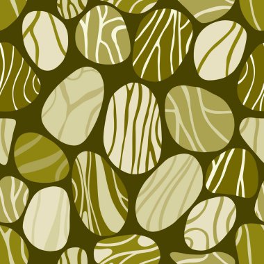 Soyut okyanus taşları kusursuz polka kumaşlar ve tekstil ve ambalaj kağıtları ve giysi baskıları için geometrik deseni noktalar. Yüksek kaliteli illüstrasyon